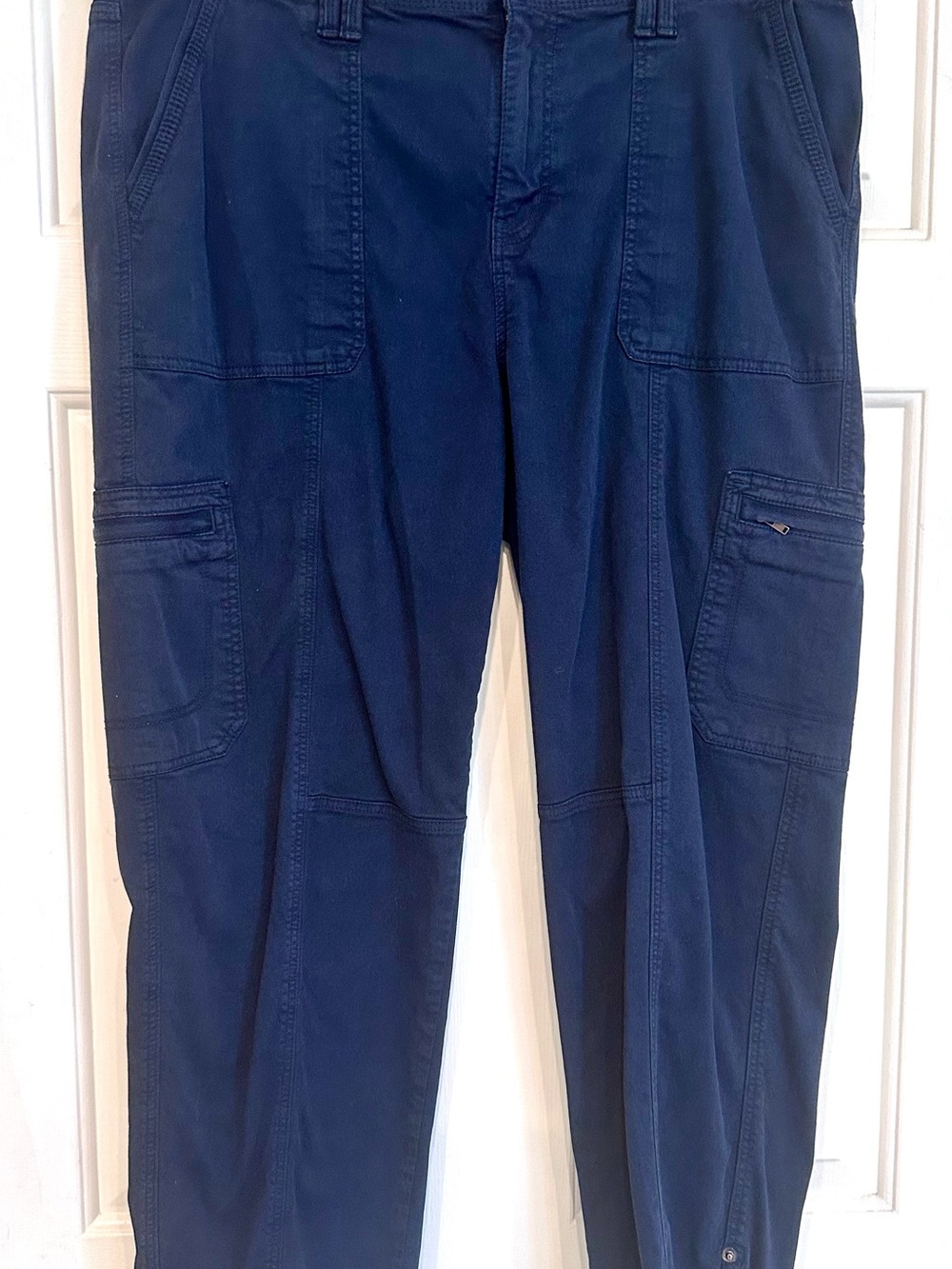 Chico’s Twill Blue Utility Cargo Pants Women’s 3R – XL 16  100% Cotton
